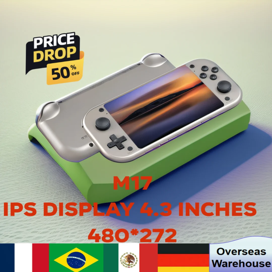 M17 Ретро портативная игровая консоль 4 3-дюймовый Ips-экран с открытым исходным