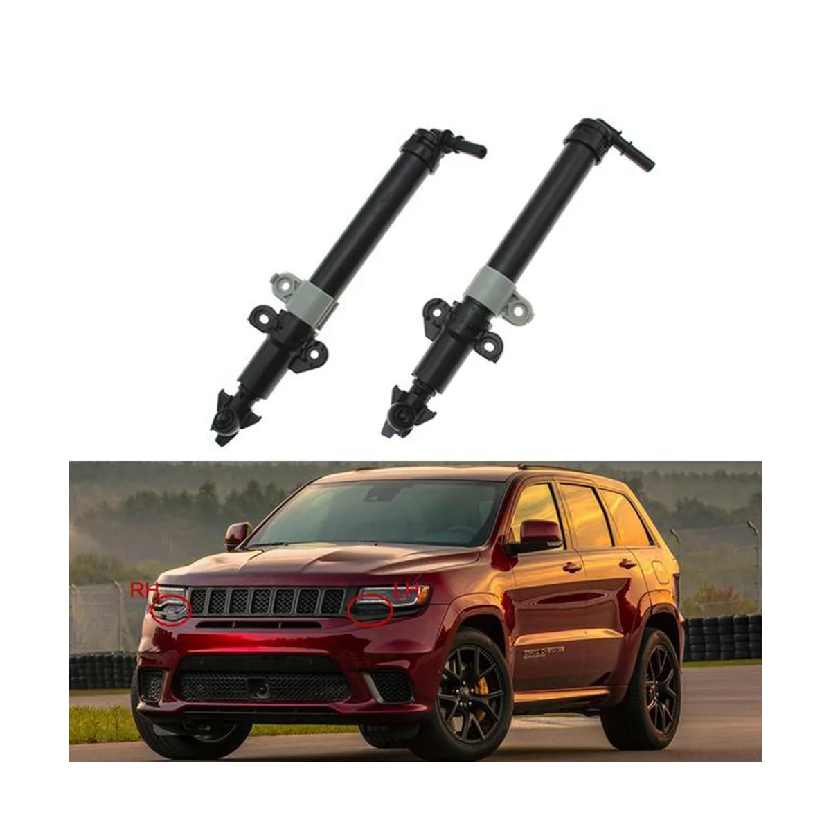 Шайбы фар для передней фары распылитель автомобиля Jeep Grand Cherokee 2016-2021 68349873AB 68349872AB