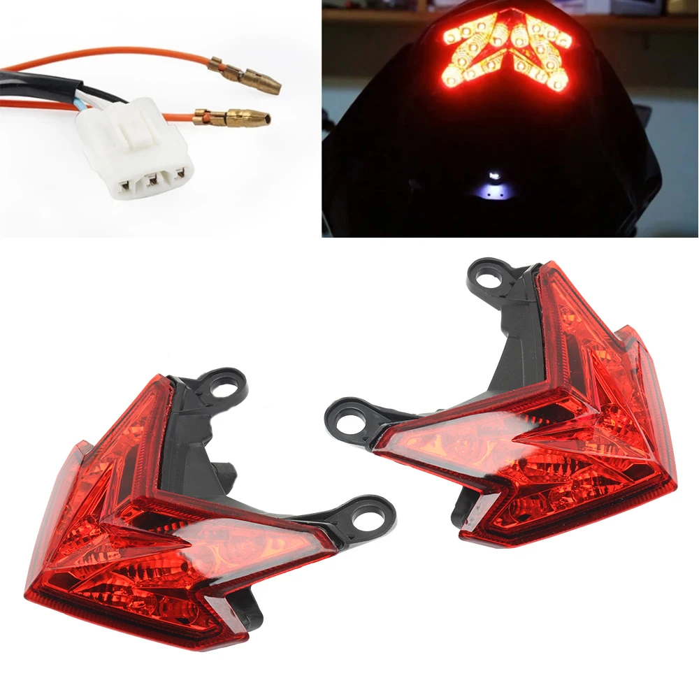 Motorcycle LED Tail Turn Signal Light Rear Brake Stop Light For   Z 800 ZX6R ZX636 ZX 6R 636 2013 2014 Kawasaki Scooter Parts