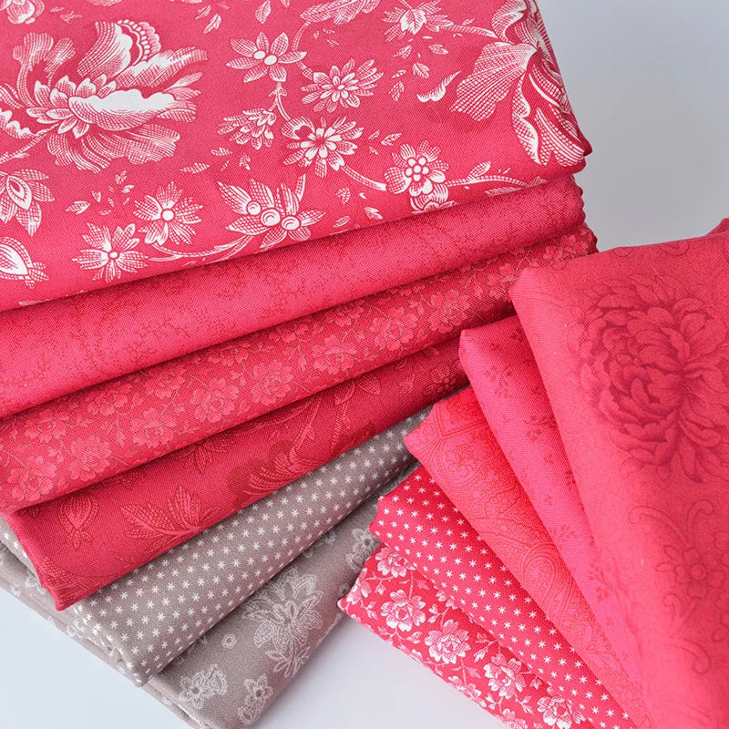 Красная ткань роза цветок искусственный пасторальный стиль для квилтинга сумок