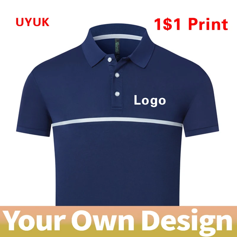 

Рубашка-поло UYUK, Высококачественная летняя новая мужская брендовая рубашка для мужчин, летняя Модная одежда с коротким рукавом, мужские и ж...