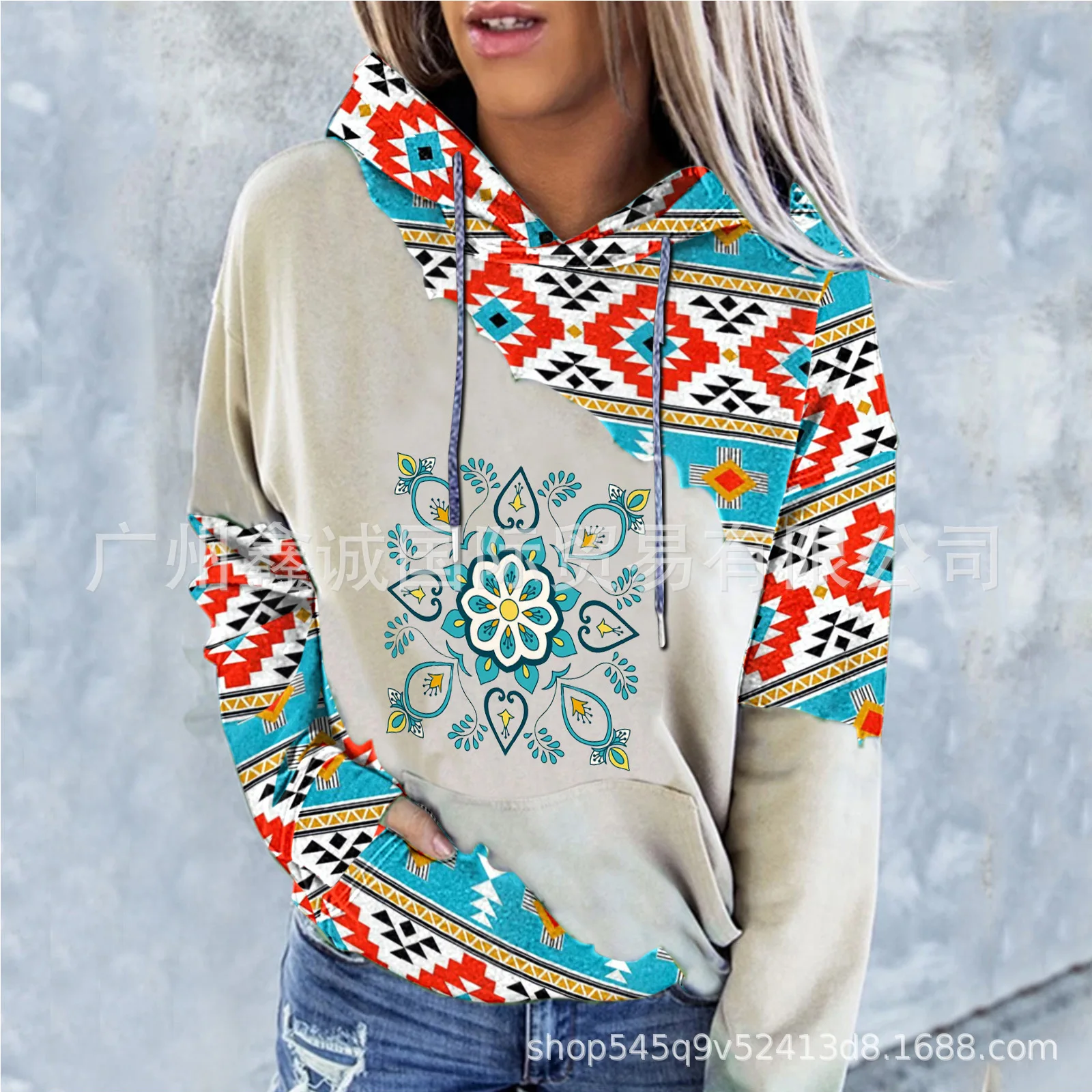 

Top 2023 Autumn/Winter New Women's Ethnic Style Printed Sweater Women's Autumn/Winter