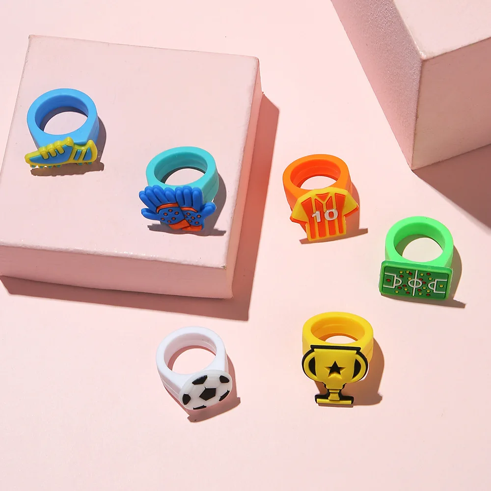 

Cartoon Football Ring Sport Football Theme Birthday Party Sports Boy 1st Birthday Partiy Soccer Match Parti Children's Day Gift