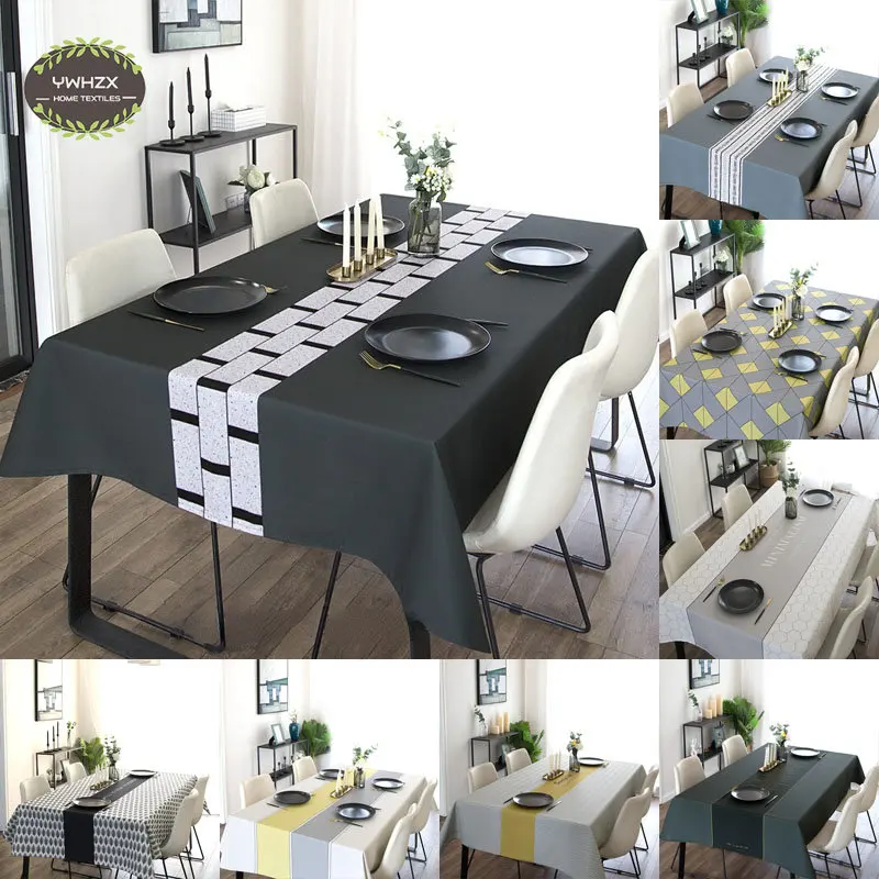 

Minimalist Striped Table Cloth Party Wedding Decoration Candlelight Dinner Decor Tablecloth Indoor Waterproof Household Mat