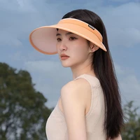 2022 adjustable womens summer hat multicolor panama beach hat bone cap women summer sun visor wide brimmed hat uv protection