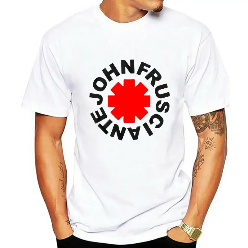 

Мужская футболка с принтом John Frusciante Circle The Rock RHCP, размеры от S до 3XL, цвет белый