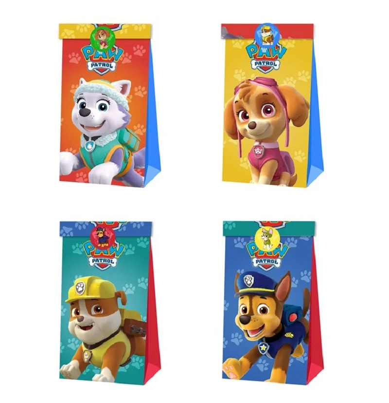 

12pcs Paw patrol Gift Bag Candy Loot Bag Cartoon Theme Party Festival Event Birthday Decoration Favor Party Toys