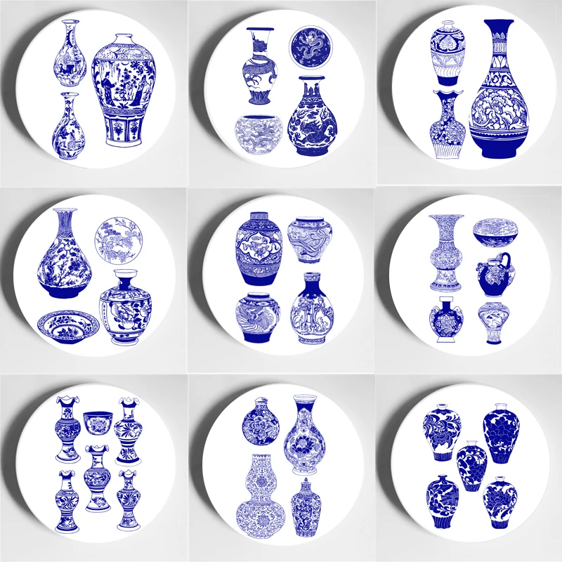 

Traditional Blue And White Porcelain Wall Plate Classical Flower And Bird Pattern Decorative Plate Decorative Pattern Art Plate