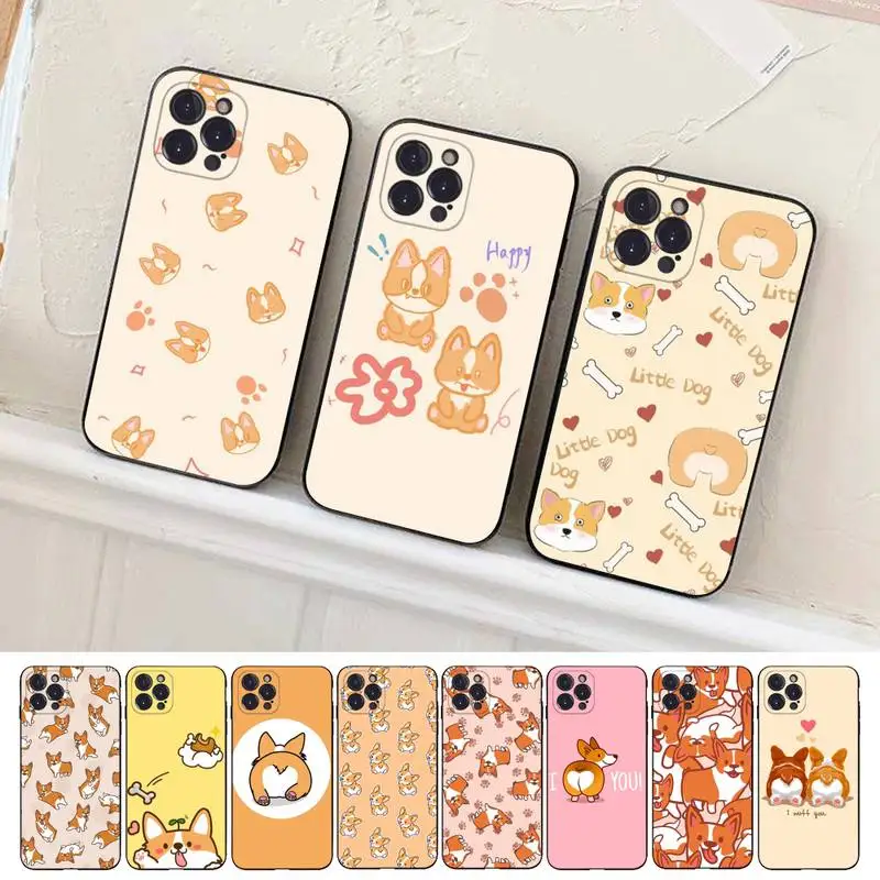 

Cute Corgi Phone Case For iPhone 14 11 12 13 Mini Pro XS Max Cover 6 7 8 Plus X XR SE 2020 Funda Shell