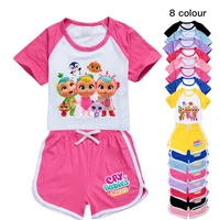 2022 summer cry babies kids clothing sports girls boy t shirtpants 2 piece set baby clothing outfits pyjamas