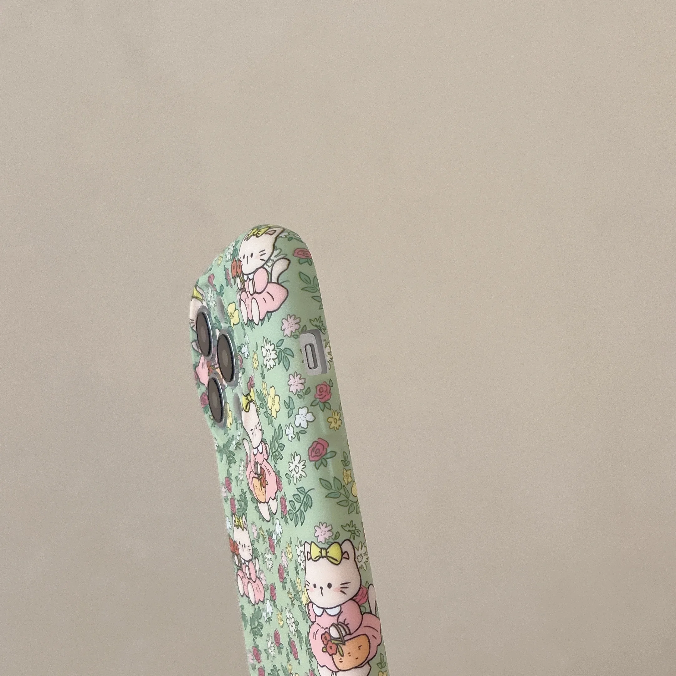 Капсульный полноэкранный чехол для телефона с изображением котенка и цветка iPhone