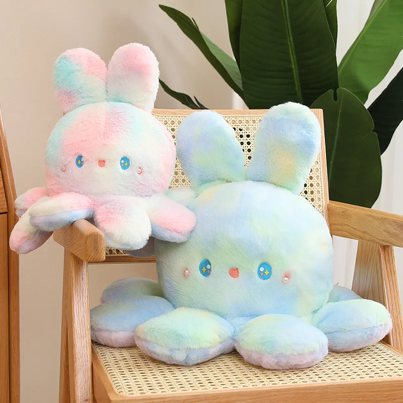 Soft Ferry Plush Cat Plush Toy Cosplay Octopus Legs Jellyfish Bunny Stuffed Animals Doll Rainbow Rabbit Baby Appease Toy for Kid images - 6