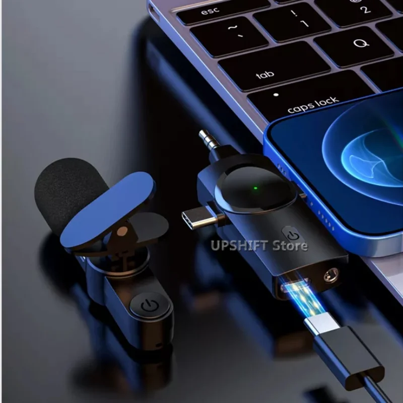 Wireless Microphone Plug-play 3 In 1 Mini Lavalier Lapel Mic For Recording YouTube Facebook TikTok,Vlog,Type-C Lightning 3.5mm images - 6