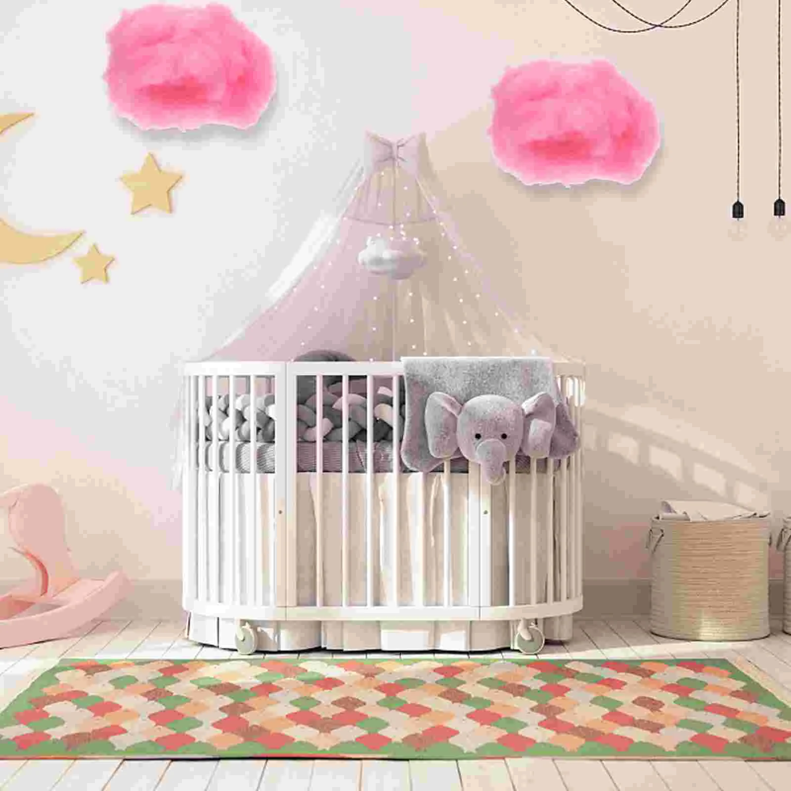 4 шт. подвесные облака декор хлопок для потолка крещения украшение детская