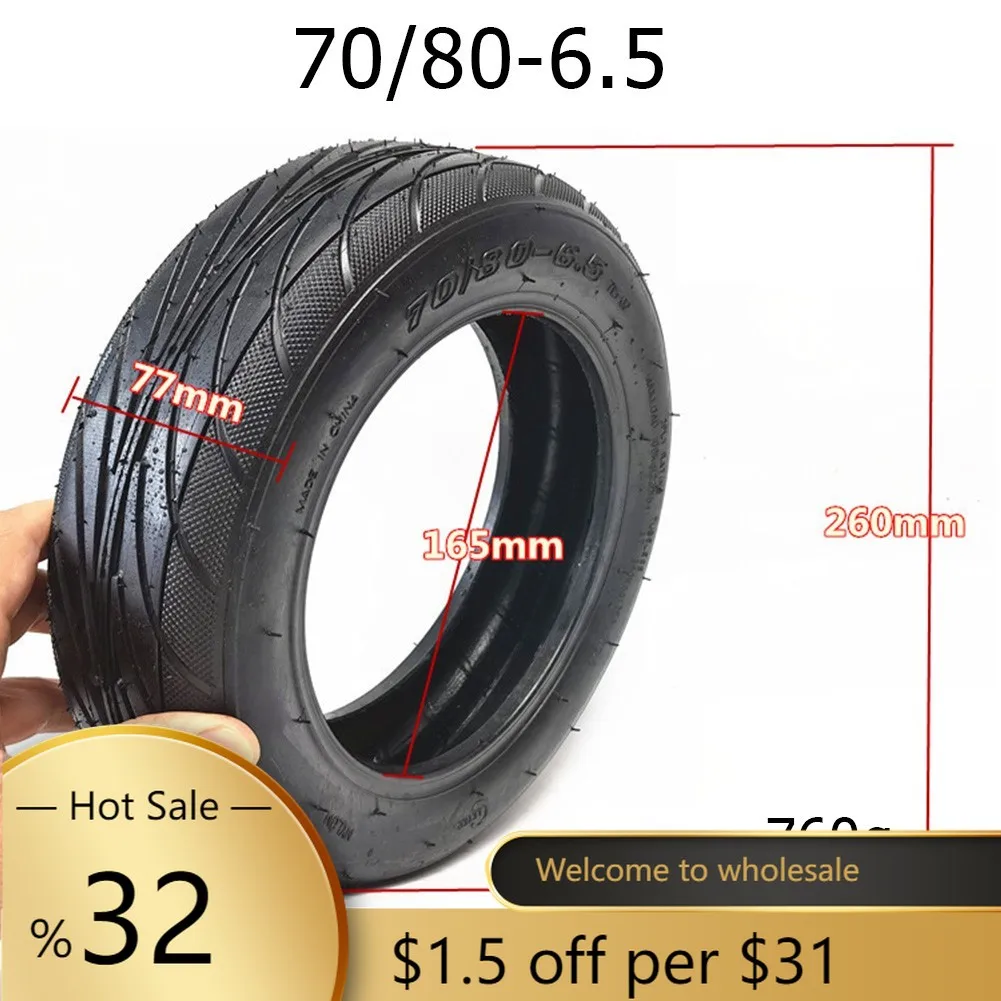 

10 In Electric Scooter Tubeless Tire Durable Rubber 70 80-6.5 Vacuum Tyre For XIAO*MI Electric Scooter Balanced E Scooters Parts