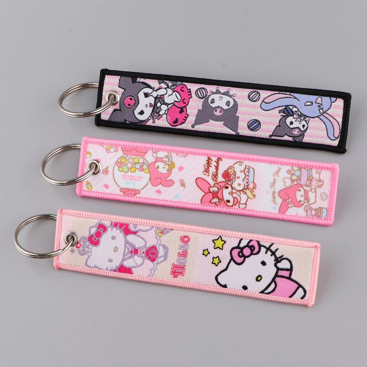 YQ2181 брелки для ключей с вышитым котом женщин брелок милые автомобильные ключи