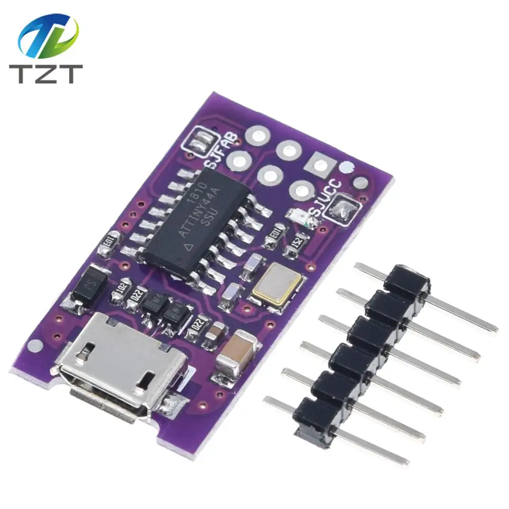 Миниатюрный программатор с Micro USB AVR ISP ATtiny44 ATTiny45 ATTiny85 USB-программатор модуль для IDE