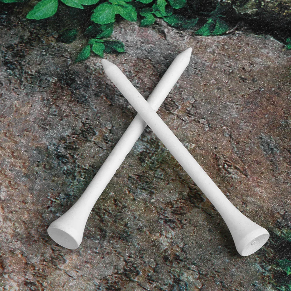 

80Pcs Wood Tees Home Driving Ranges Golf Balls Holder Tees Golf Accessories for Golfer Training Aids Supplies