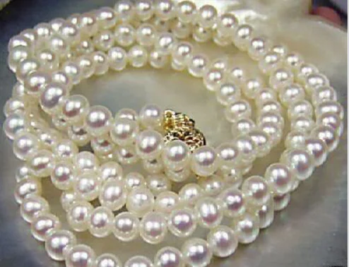 

Beautiful!8-9mm White Akoya Cultured Pearl Necklace 36inch