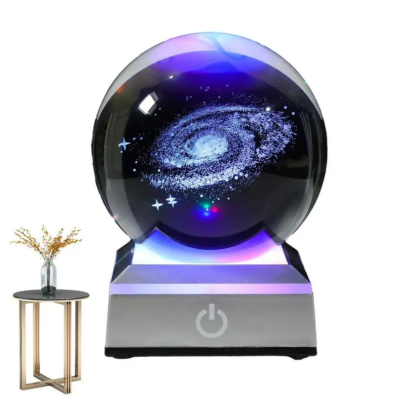 

3D Galaxy Crystal Ball Night Light 7 Color Changing 3D Crystal Ball For Kids With LED Base Bedroom Decor For Boys Girls Kids