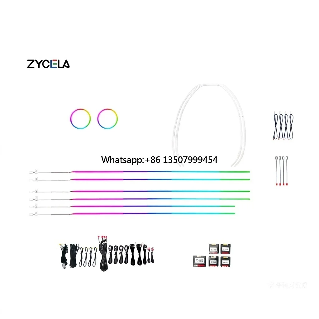 Светодиодная подсветка Symphony 12V для Tesla Model 3 2023-2024, 64 цвета, интеллектуальное управление, регулируемая яркость, подходит для интерьера. (art.: 3920da8a8839f) - 3920da8a8839f
