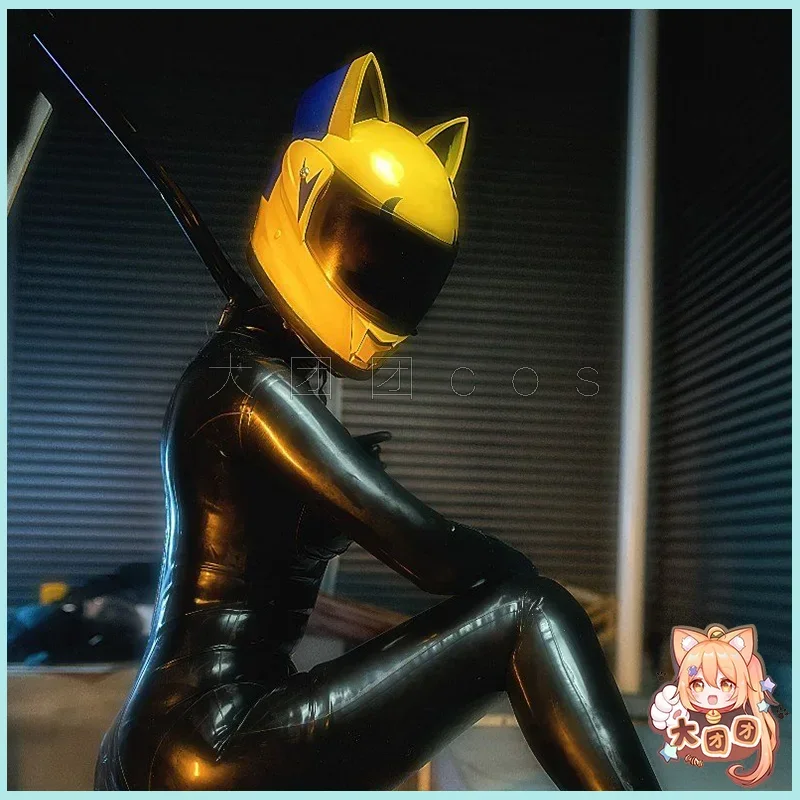 FC6Аниме DuRaRaRa!! Celty анфас мотоциклетные уши желтый шлем Sturluson костюмы для косплея