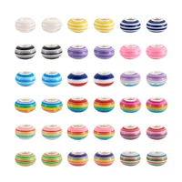 108pcs colorful round resin beads stripe spacer beads for jewlery making diy bracelet necklace earring findings accessories