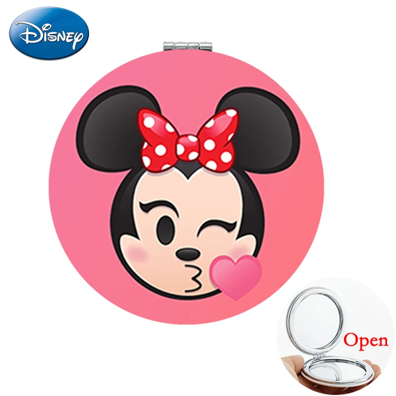Disney Classic Figure Minnie Mickey Mouse 1X/2X Magnifying Pocket Mirror For Wife Daughter Mother Hand Portable DSY128