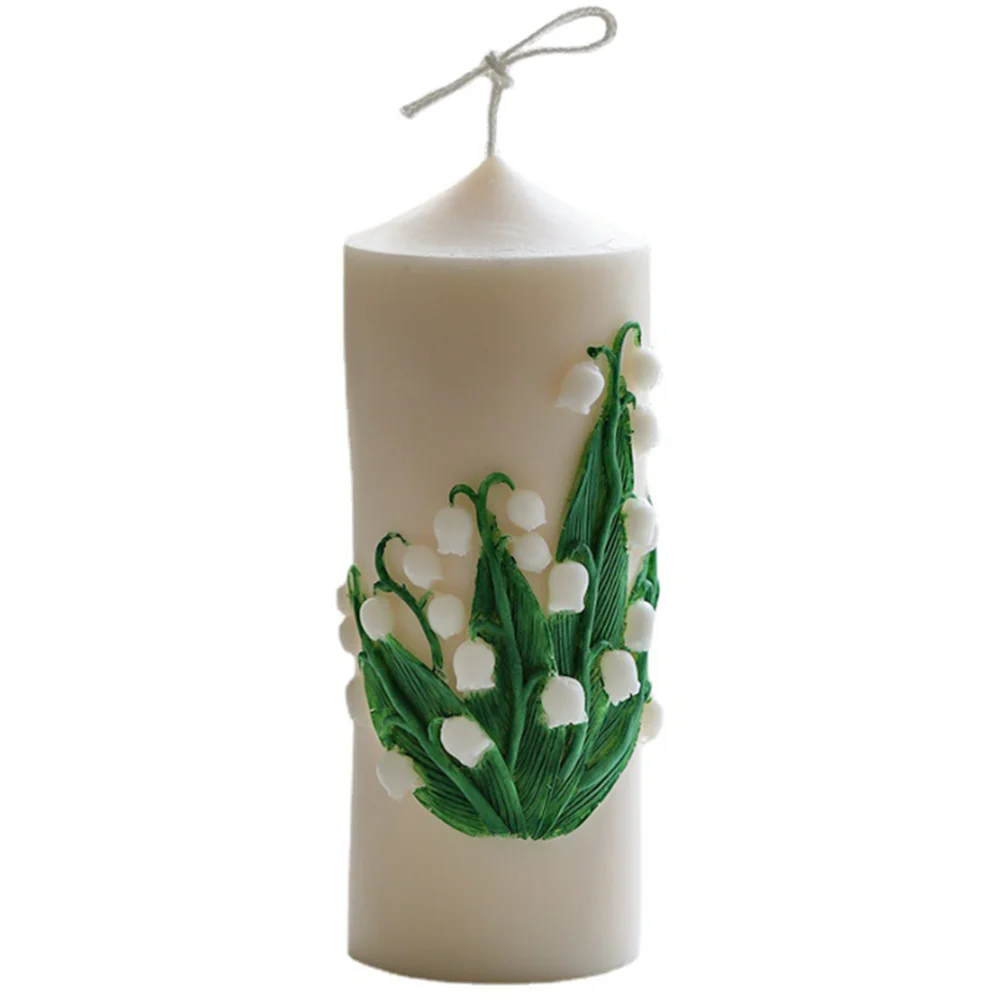 

Lily of The Valley Scented Candle Silicone Mold Embossed Flower Bougie Wax Homemade Candle Decoration Ornament Candle Mould