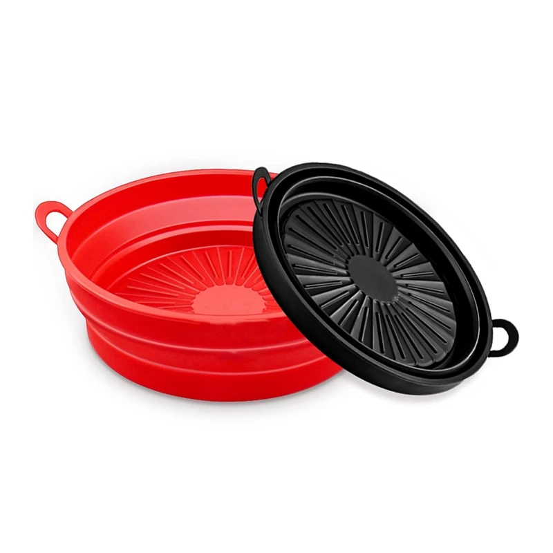

2PCS Silicone Air Fryer Liners Reusable Air Fryer Pot Silicone Basket Air Fryers Silicone Pot For Air Fryer Oven Accessories