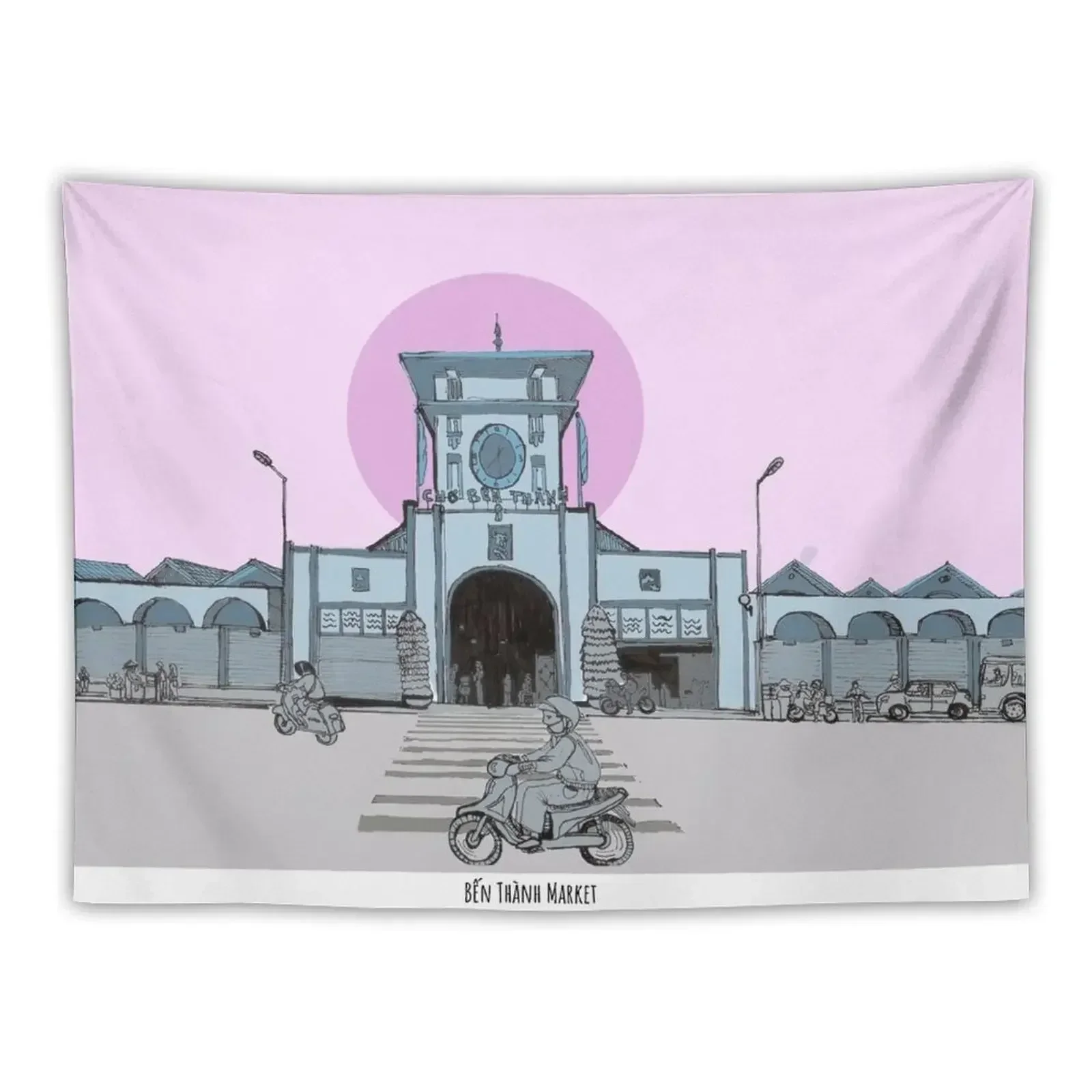 Вьетнамская иллюстрация гобелен 100% полиэстер