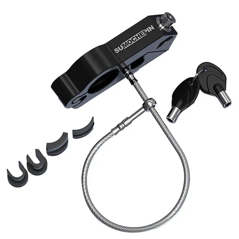 

Motorcycle Lock Motorcycle Throttle Lock Universal Aluminum Alloy Motorcycle Moped Lock Anti-Theft Moped Safety Lock With 2 Keys