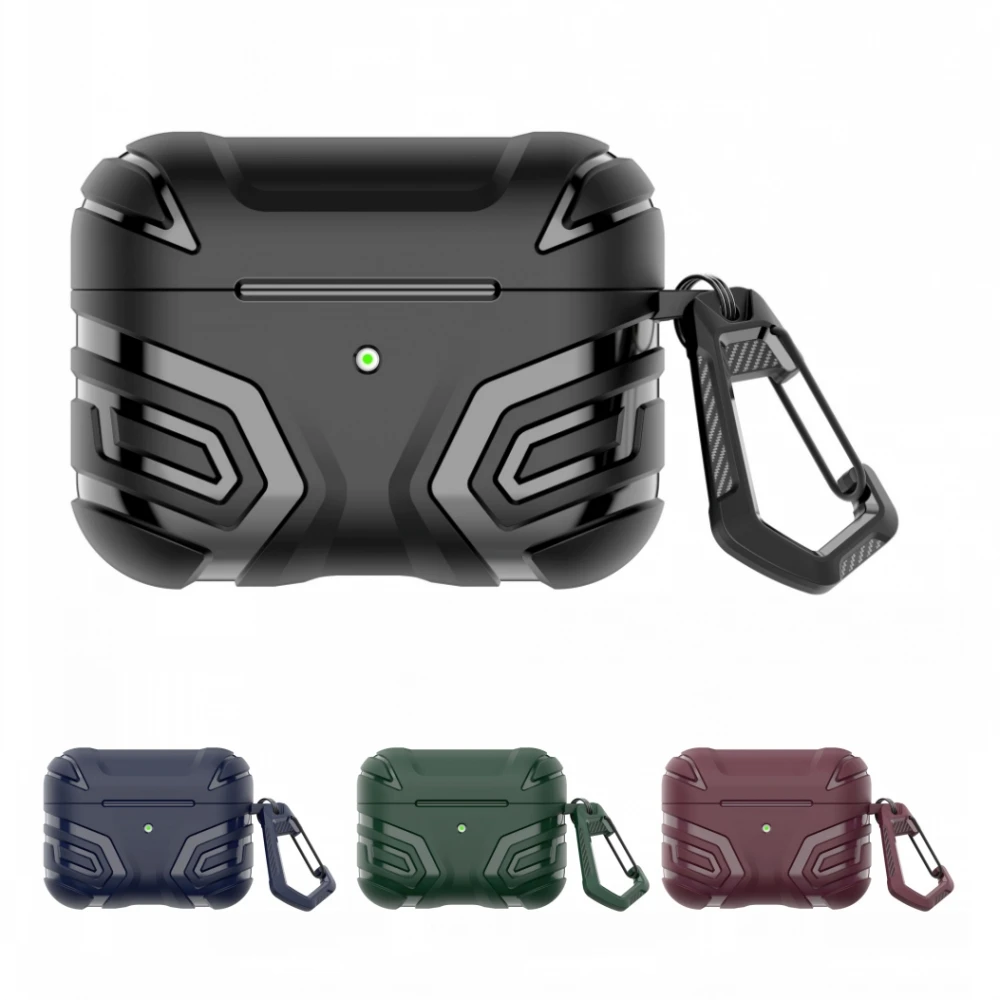 

Earphone Case For Airpods Pro Case 2019 Full-Body Rugged Protective Cover With Carabiner For Apple Airpods Pro