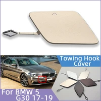car front bumper towing hook eye cover lid for bmw 5 2017 2018 2019 g30 g31 518 520 525 530 535 54051117427448 hauling cap trim