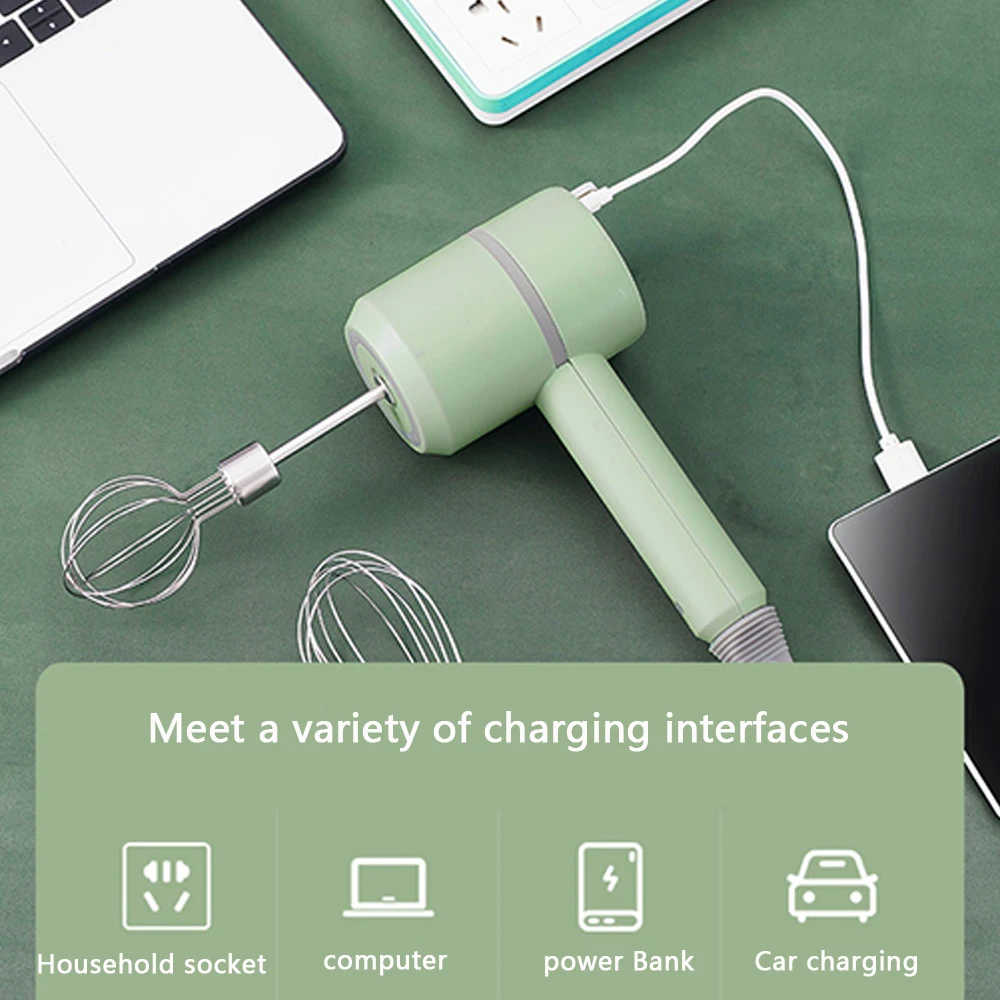 

Mini Stainless Steel Electric Coffee Handheld Eggbeater Bubble Drink Stir Bar Mini Handle Stirrer Practical Kitchen Cooking Tool