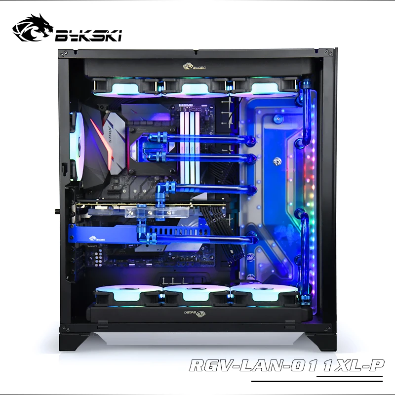 

BYKSKI Acrylic Board Water Channel Solution Use for LIANLI O11 Dynamic XL Case / Kit for CPU and GPU Block / Instead Reservoir