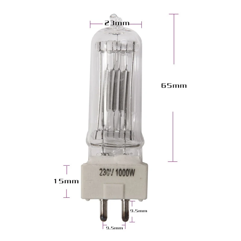 HoneyFly G9.5 Studio Halogen Lamp Bulb 230V 1000W Stagelight Capsule Clear Photographic Stage Warm White for |