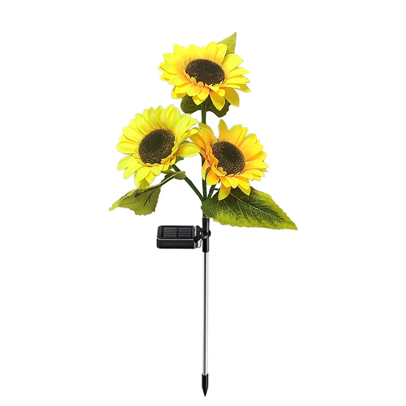 

SZYOUMY 1/3 Head LED Solar Simulation Sunflower Lights Garden Yard Lawn Night Lights Landscape Lamp Home Decoration Flower Light