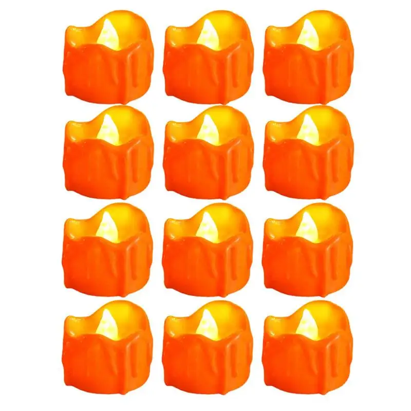 

Halloween Tea Lights Candle Light LED Mini Lantern Mini Lantern Halloween Candle Party Lights Small Flameless Candle Set 12 PCS