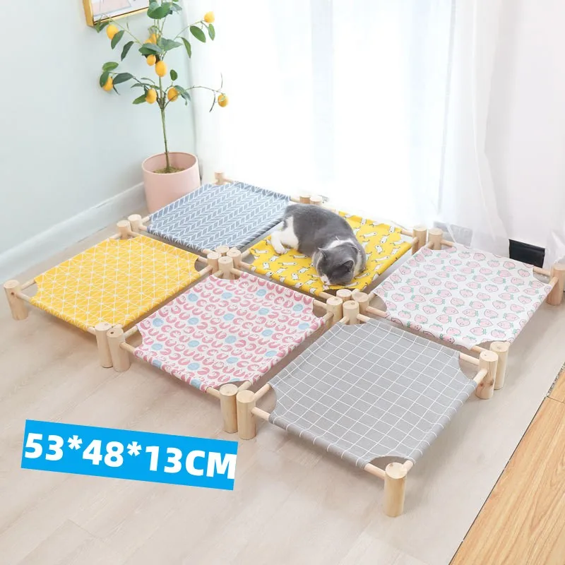 

Removable Cat Bed Solid Wood Hammock Cat Leisure Bed Dog Universal Nest Breathable And Durable Small Medium Pets Sleeping Bed