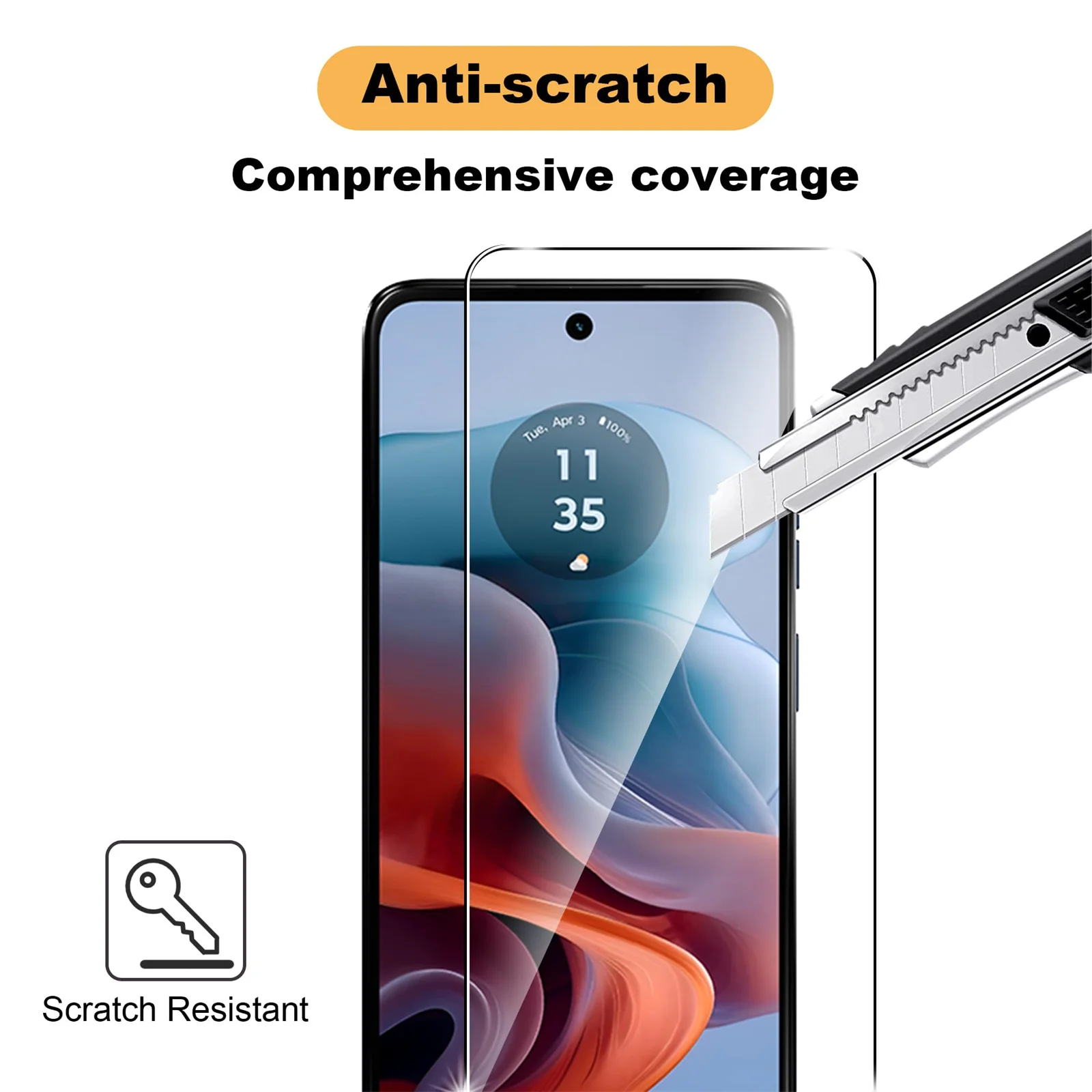 Защита для экрана 2-4 Motorola Moto G34 5G закаленное стекло HD Crystal 9H с защитой от царапин