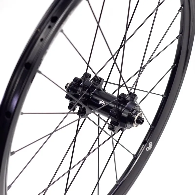 Фото Колеса SILVEROCK XR240 из сплава для велосипедов с дисковыми тормозами, 18 дюймов (355), 20 дюймов (406), 451, 11 скоростей, для складных велосипедов JAVA Dah, комплект колес Minivelo Kinlin №5