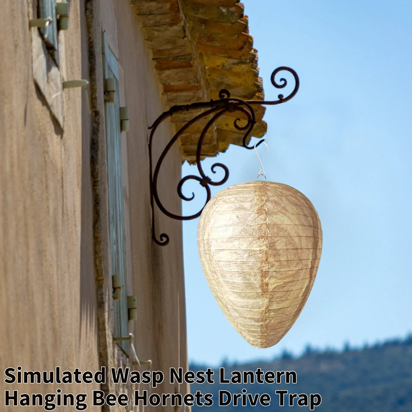 

Waterproof Wasp Nest Decoy Insect Trap Hanging Deterrents for Hornets Wasp Nest Home Garden Outdoor Supplies