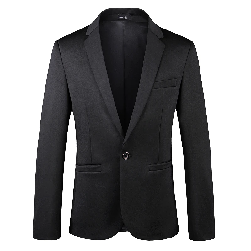 Брендовая одежда Мужской Блейзер модный мужской однотонный весенне-осенний