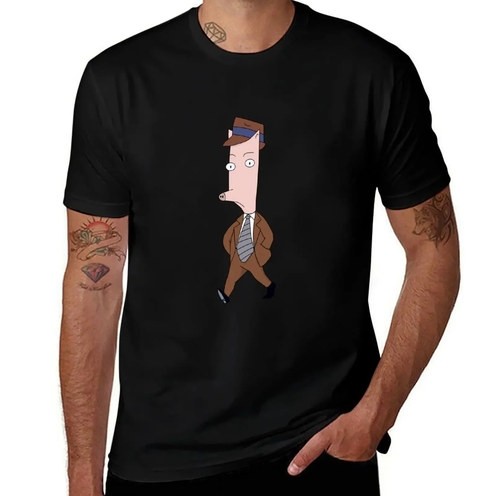 Duckman-футболка Cornfed Pig забавная рубашка хлопковая одежда роскошная синие арховные