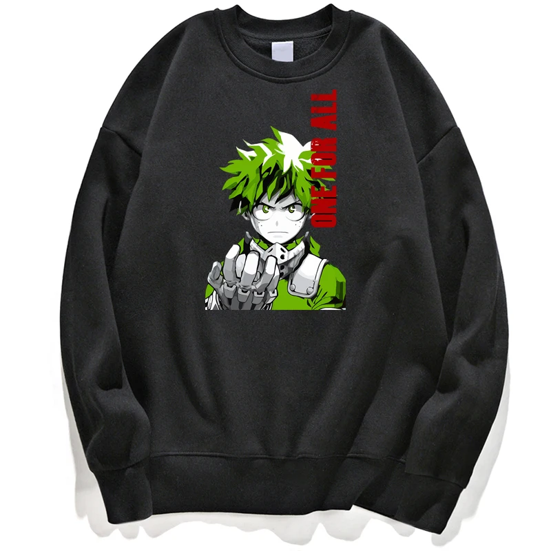 

My Hero Academia One For All Anime Harajuku Hoodie Sweatshirts Men Sweatshirt Jumper Hoody Hoodies Streetwear Pullover Crewneck
