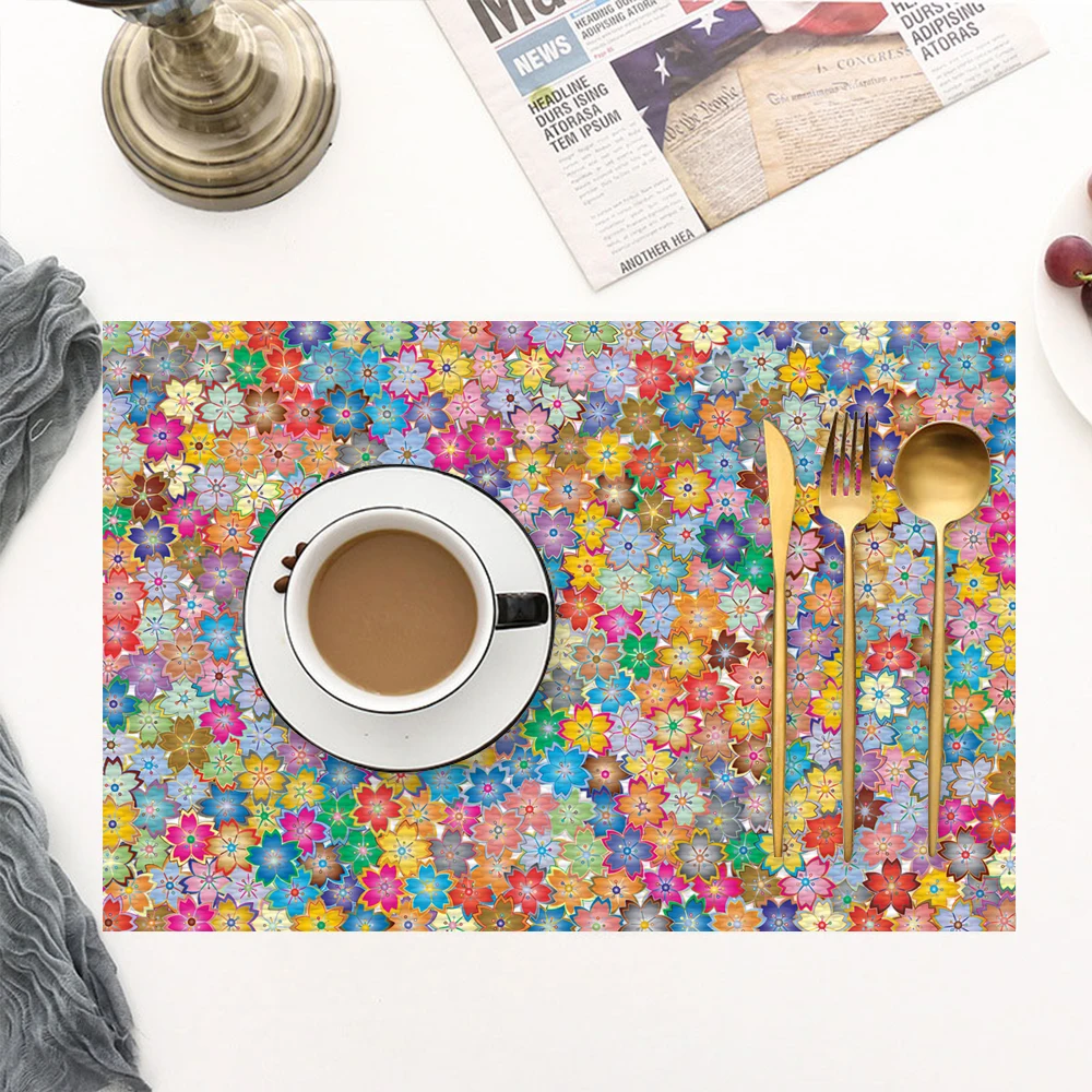 

1pc Table Bowl Mat Placemat Coasters Tableware Mat Pad for Home Wedding Party Colorful Placemat for Dining Table Pads
