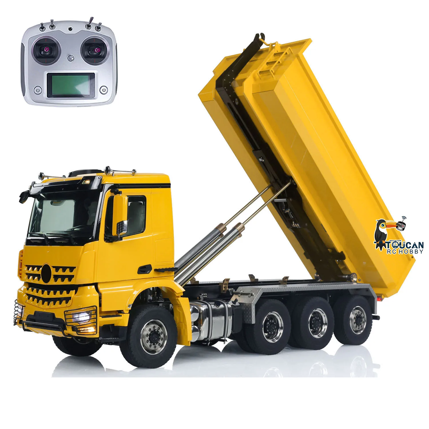 Игрушка 1/14 Металлический 8x8 RC Гидравлический самосвал с полным управляемый