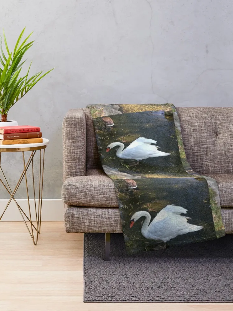 Одеяло с лебединым прудом теплое зимнее одеяло для дивана Hairys