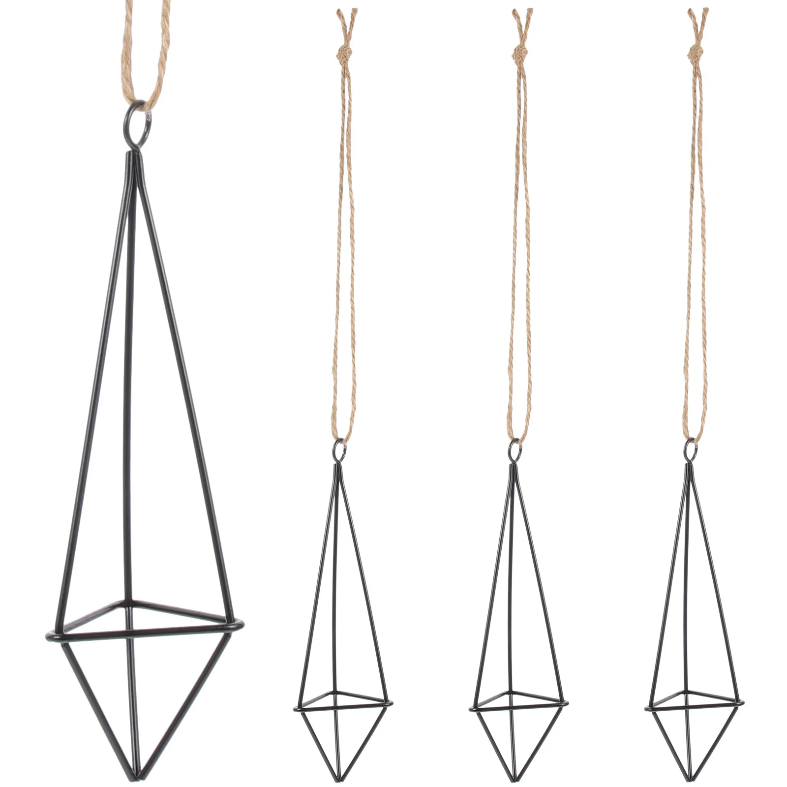 

Air Hanging Holder Vase Planter Tillandsia Hanger Container Iron Stand Garden Airplant Flower Geometric Display Rack Wire